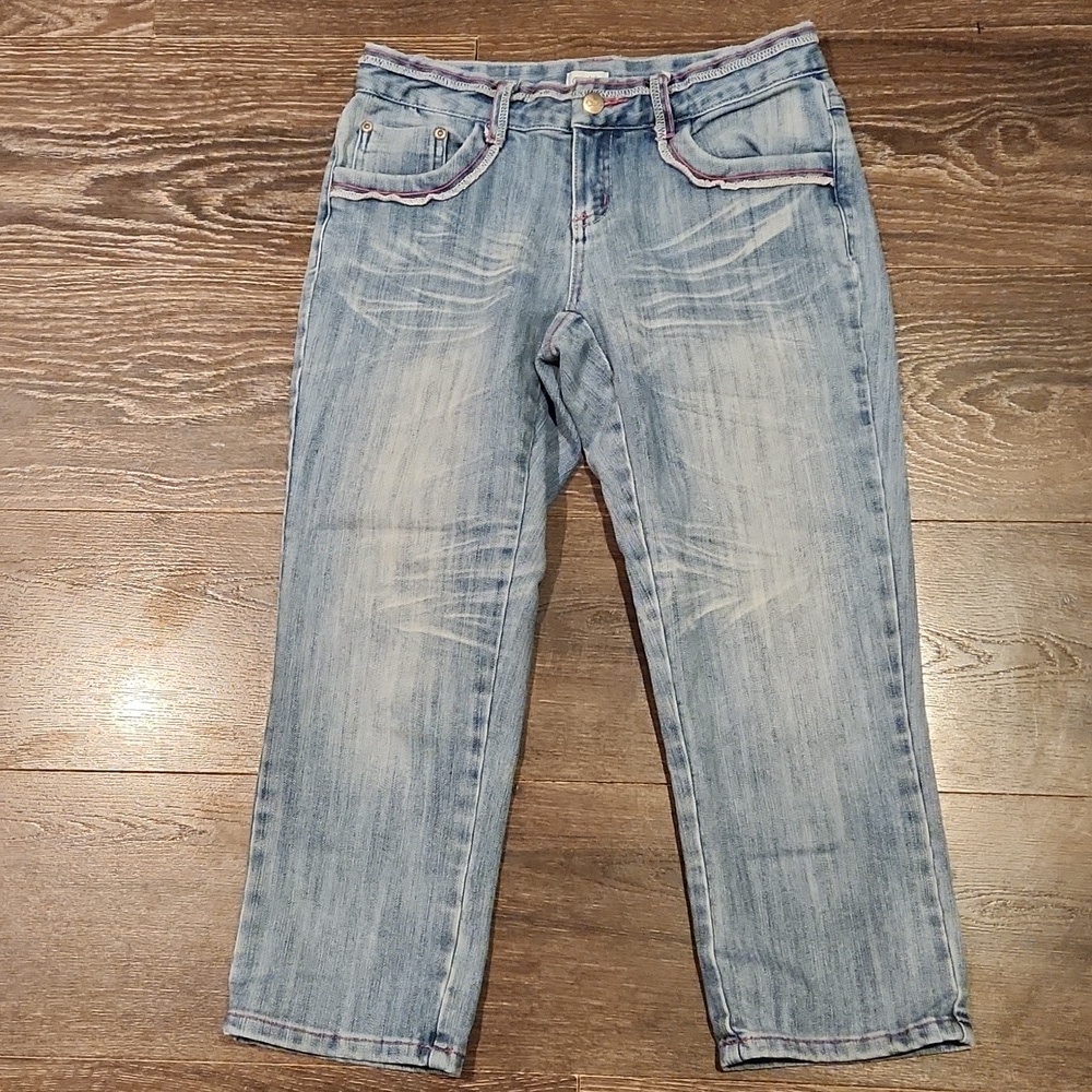 ❤ CACHE VINTAGE Y2K CAPRI SLIM CROP JEANS, 2 (26)